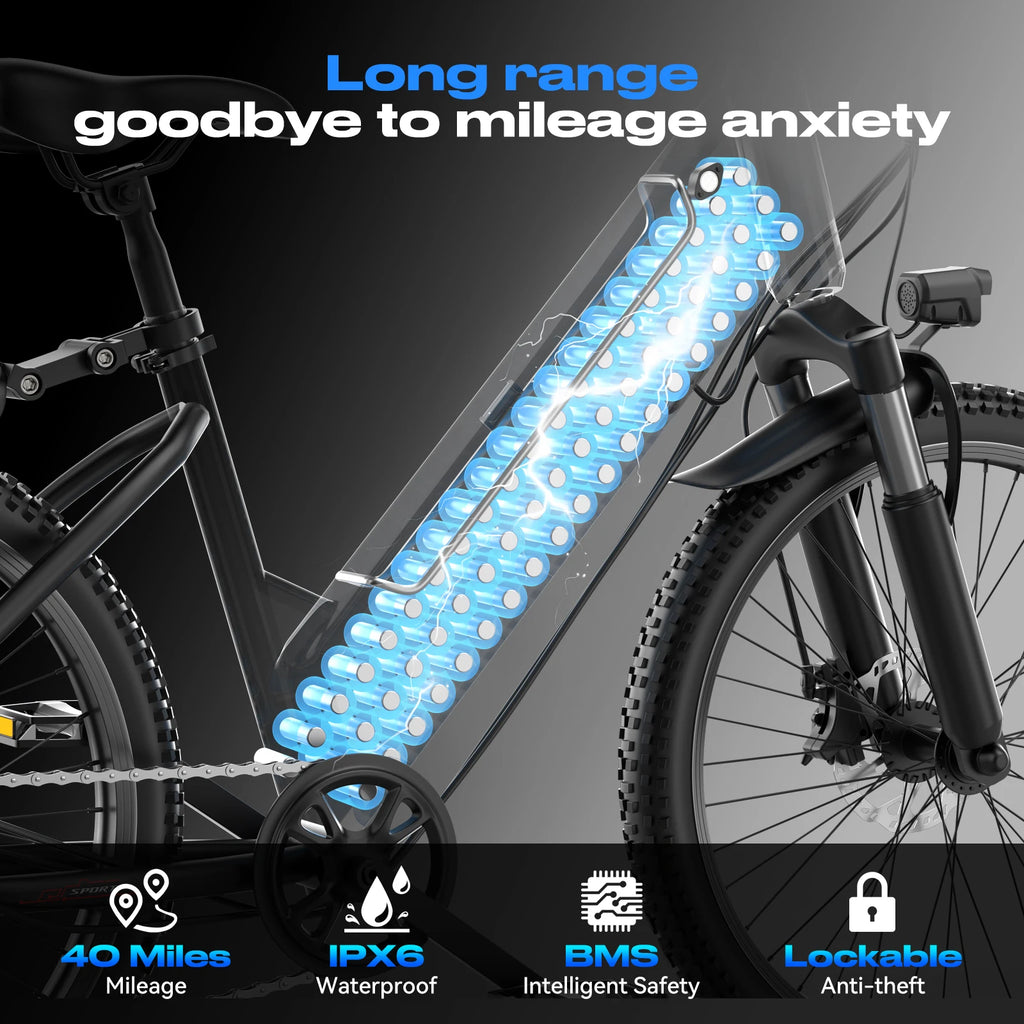 Electric Bike for Adults, 1500W Peak Ebike, 60Miles 25MPH Electric Mountain Bike, 26" Adult Electric Bicycle with 48V Battery
