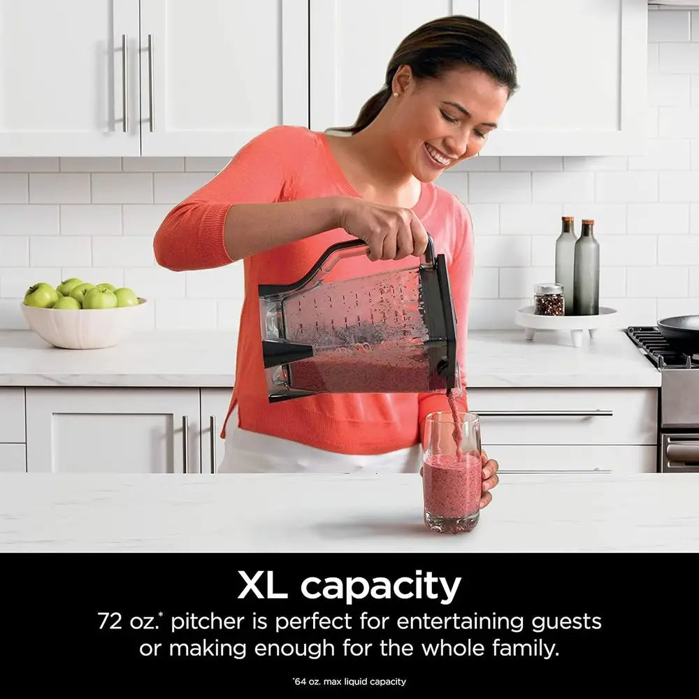 1000W Blender, Total Crushing Technology, Smoothies, Ice Crushing, Frozen Fruit, 72-oz Pitcher, Black & Grey