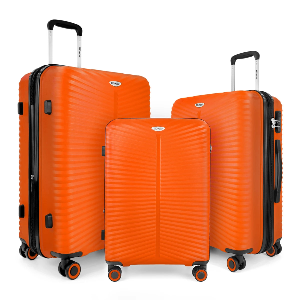 New York XPress 20"+24"+28" Luggage Expandable Travel Suitcase PP Hard Shell Luggage Set Rolling Luggages with Spinner Wheels