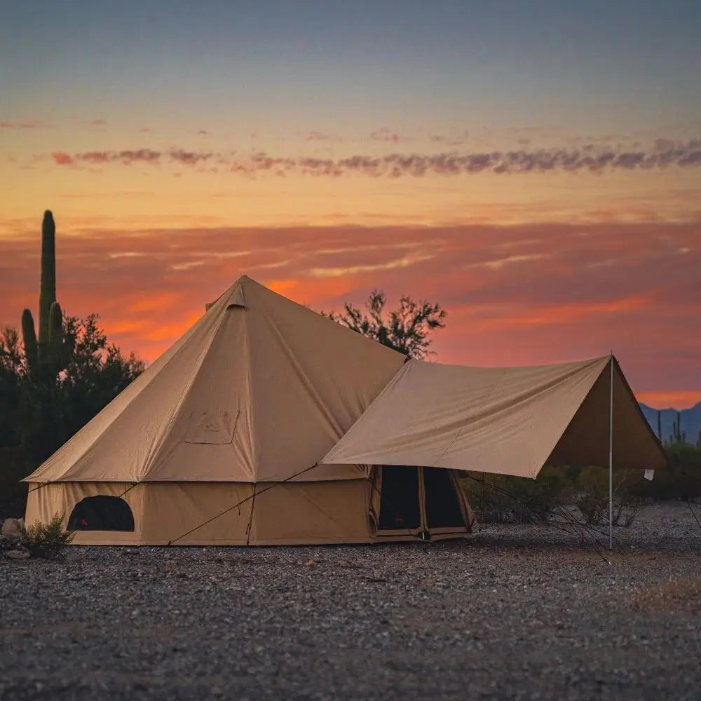 Luxurious 4-Season Waterproof Regatta Canvas Tent with Stove Jack for Outdoor Glamping and Camping