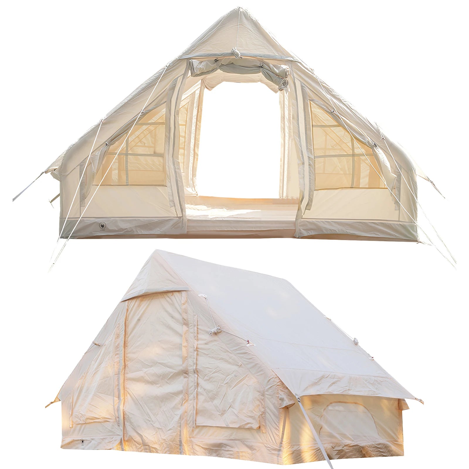 4-6 Person House Instant Glamping Camping Tents House with Hand Pump Inflatable Camping Tent Easy Setup for Adults Travel Hiking