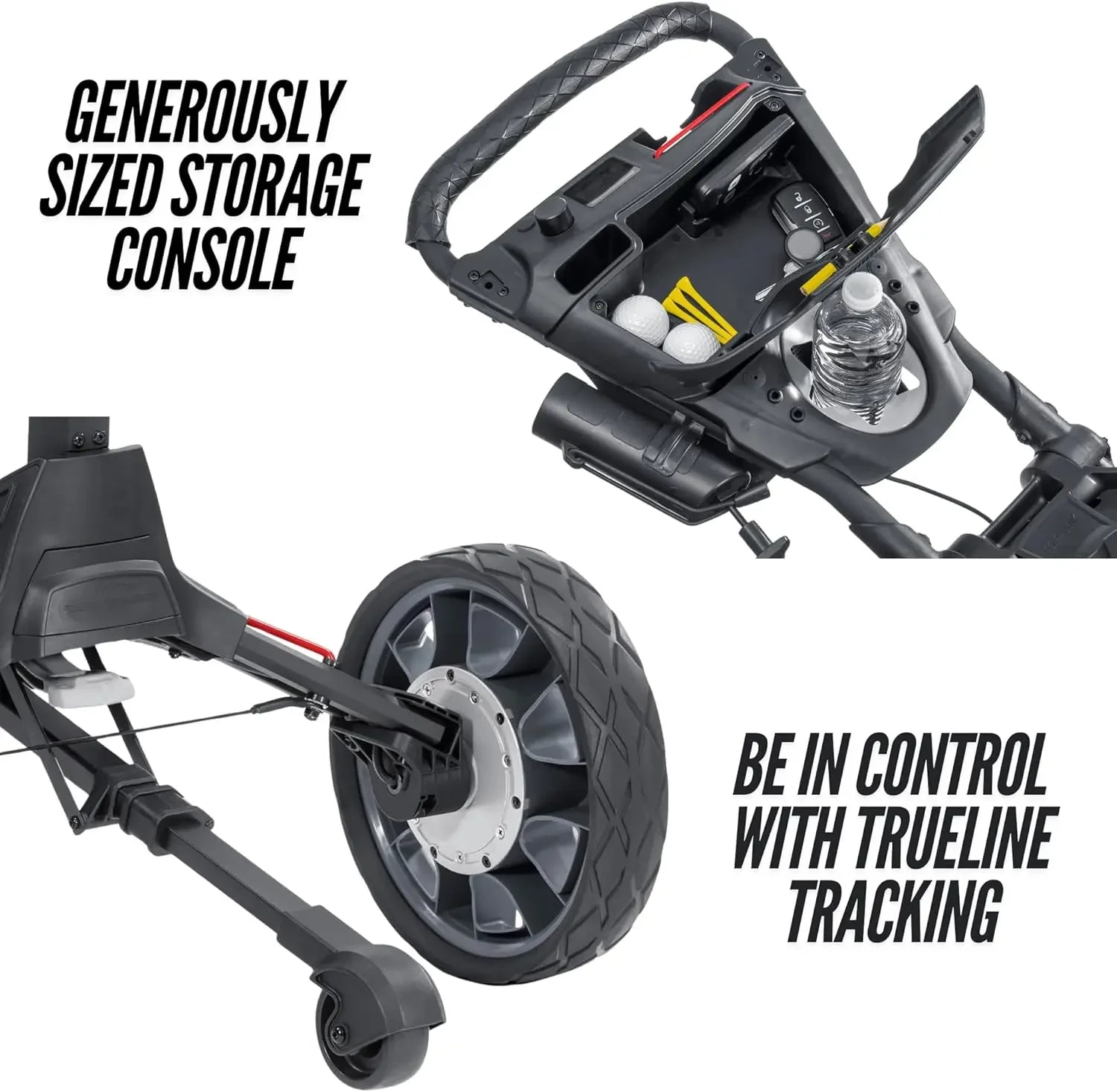 Volt Electric Golf Push Cart | Compact Remote Controlled Trolley with 36 Hole Lithium Battery,