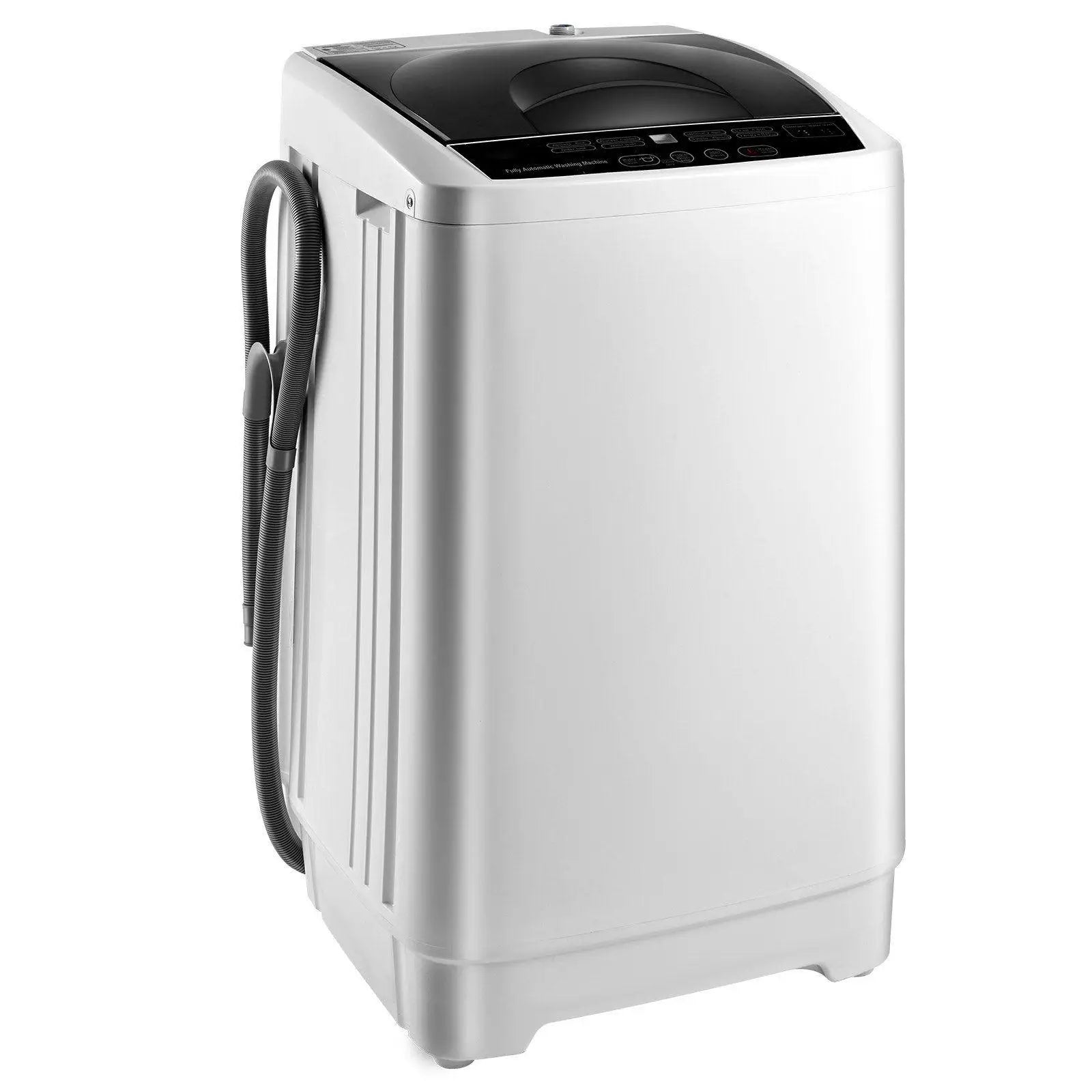 Portable Top-Load Washer 1.3cu.ft, 8 Modes, 6 Levels, LED Display, Stainless Tub, 9.92lbs Capacity