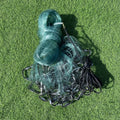 3pcs 12ft Dark Green Nylon Cast Fishing Net Hand-Crafted Artifact with Double Knots