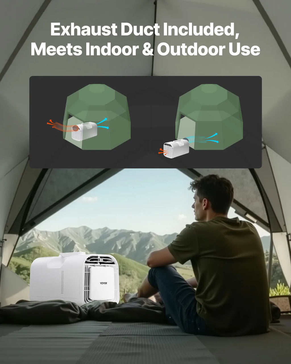 Portable Air Conditioner 4250 BTU Tent Air Conditioning Outdoor Camping