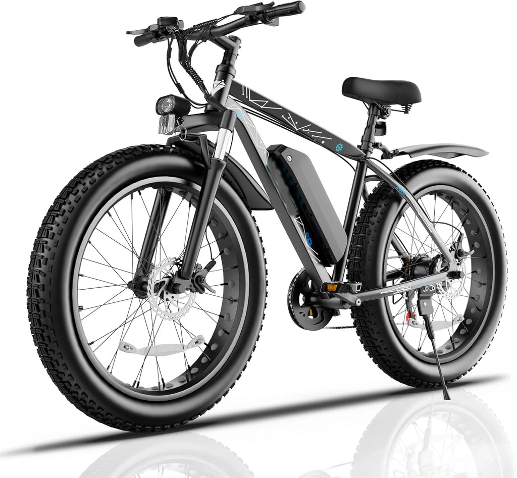 Vivi F26FUL 26" x 4.0 Fat Tire Electric Bike with 500W Motor, 48V 13Ah Removable Battery, 7 Speed, 25MPH, Cruise Control