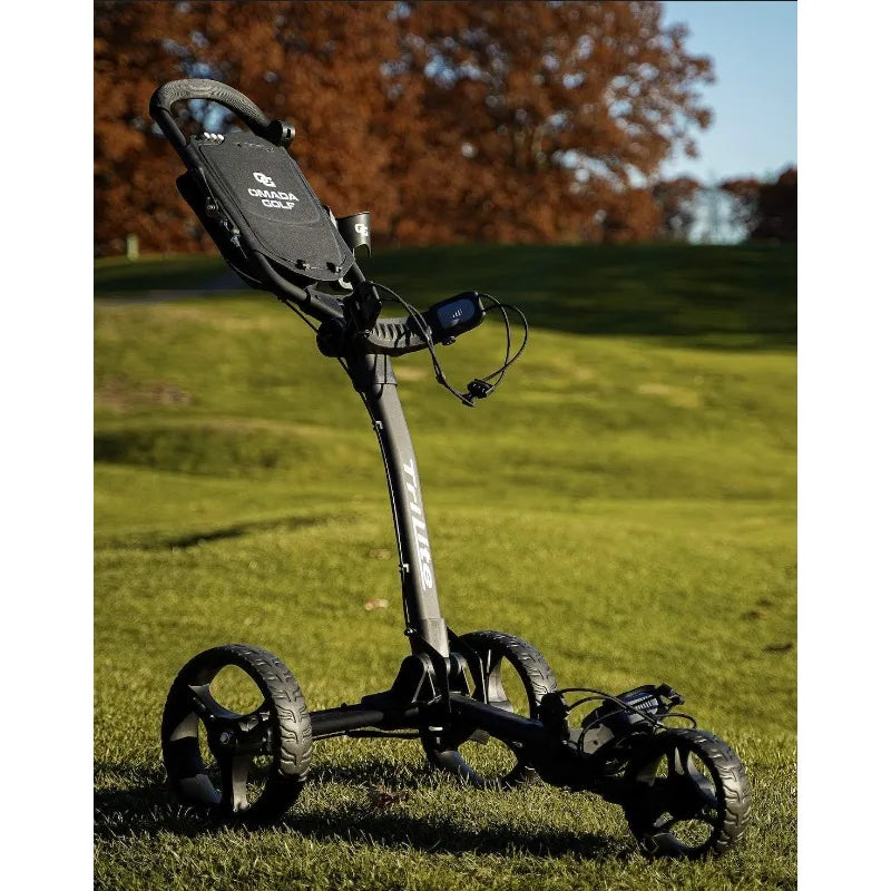 Trilite Golf Push Cart | Lightweight and Folding Golf Cart | Adjustable Golf Bag Stand