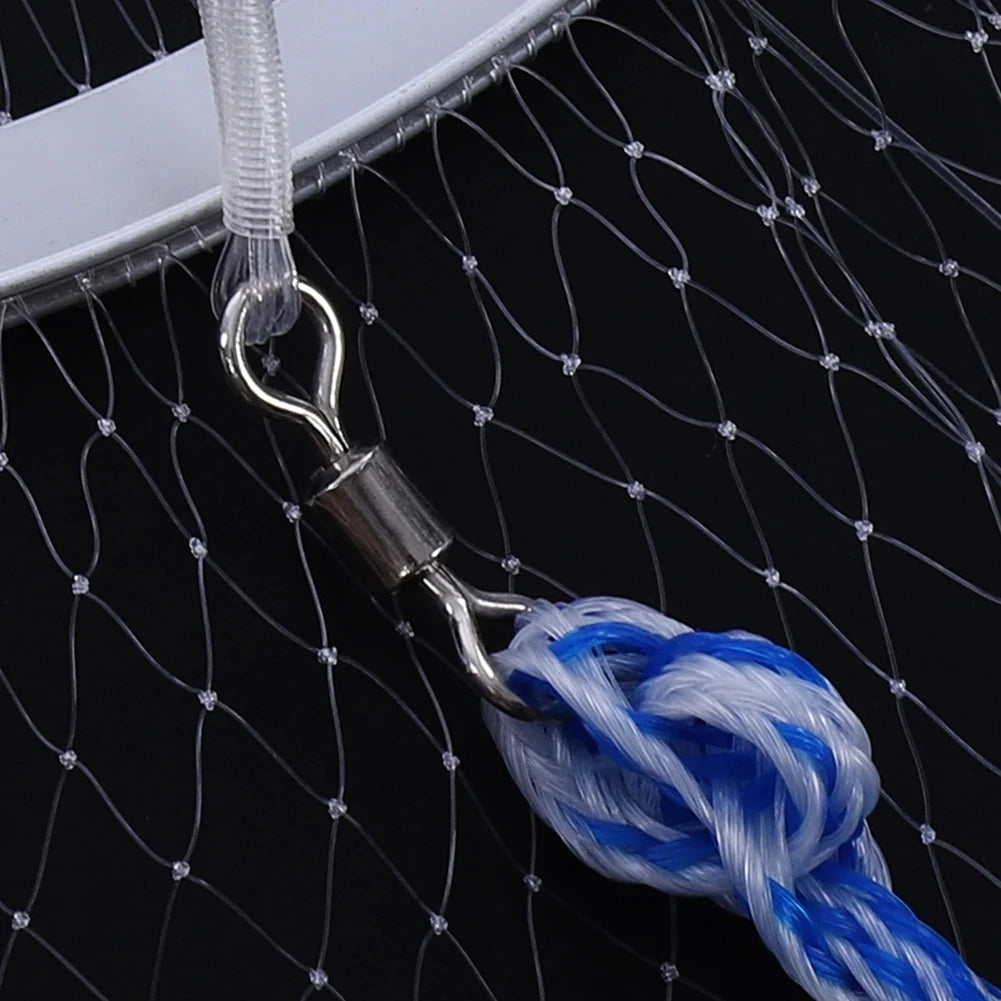 Universal Hand Throw Fishing Net Quick Throw Nylon Monofilament Mesh Net For Lake Water