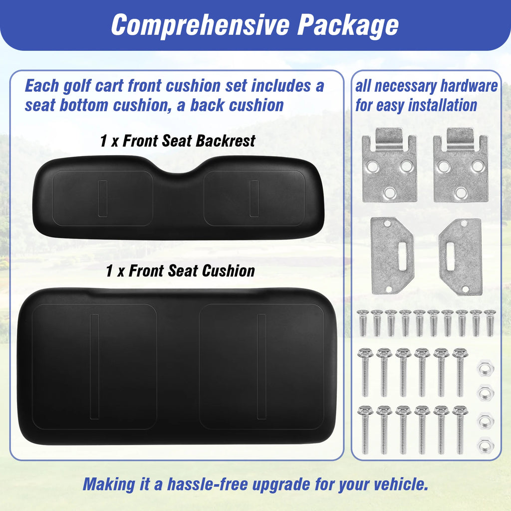 Golf Cart Front Seat Bottom & Backrest Assembly Front Seat Soft Comfortable Cushion Replacement for EZGO Medalist TXT 94-13