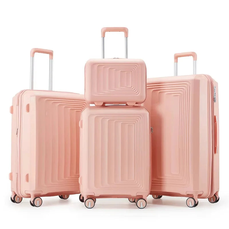 4 Piece Luggage Set Hard Shell Expandable Suitcases with Spinner Wheels TSA Lock Travel Suitcase Rolling Luggage 14/20/24/28Inch
