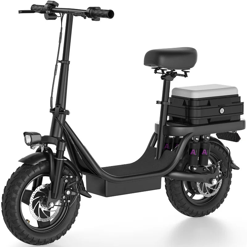 1000w 2000watt Electric Bicycle,48v 14 Inch Electric Scooter,adjustable Front Brake Seat,for Men Women Cycling Electric Bike