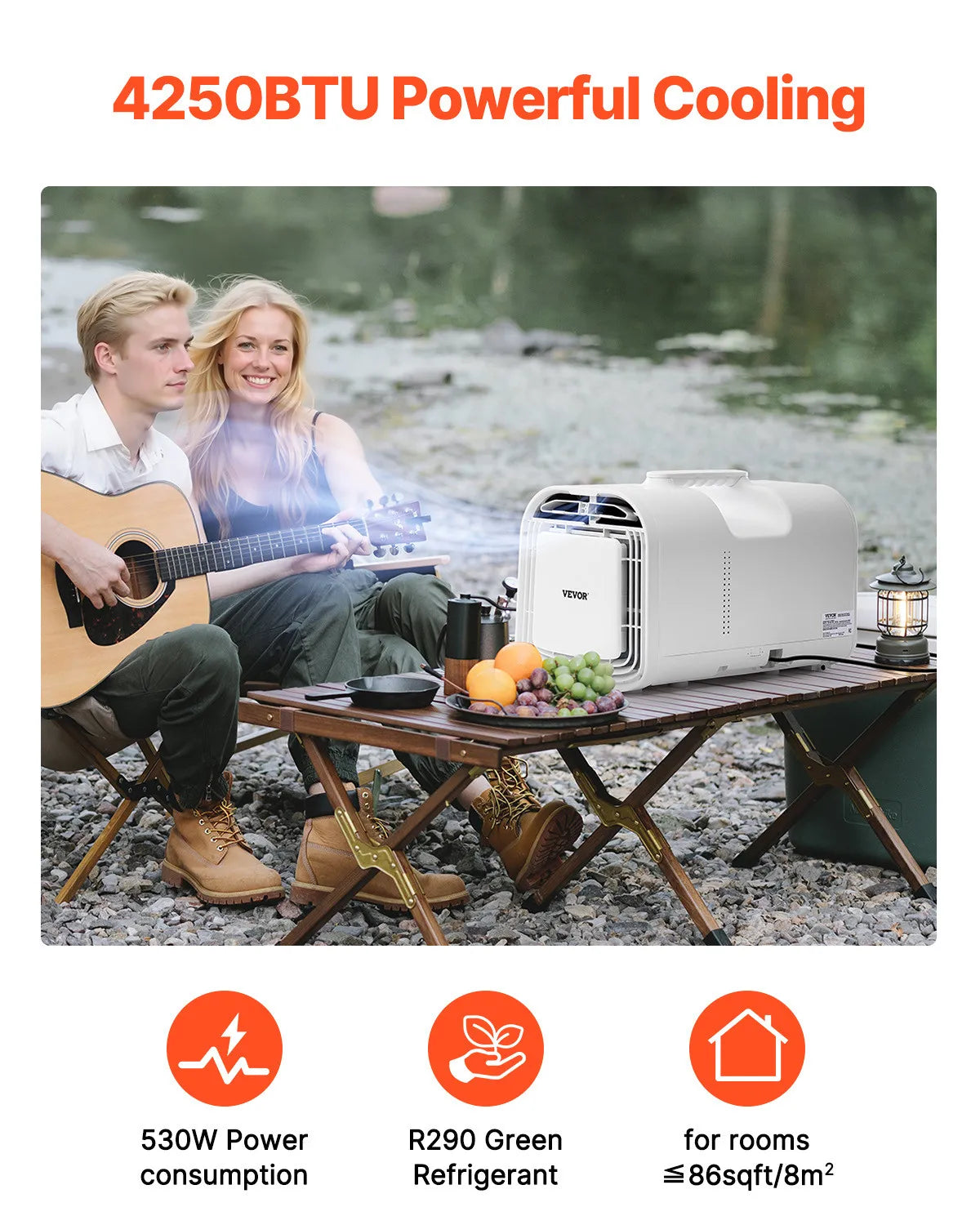 Portable Air Conditioner 4250 BTU Tent Air Conditioning Outdoor Camping