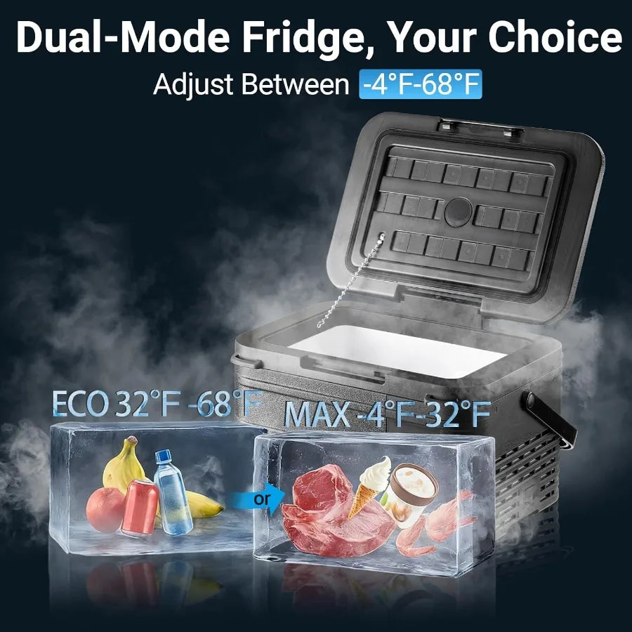 12 Volt Refrigerator 11QT 10L Compressor Electric Cooler Car Fridge -468 Portable Refrigerator 12V/24V DC 110-240V AC Compact F