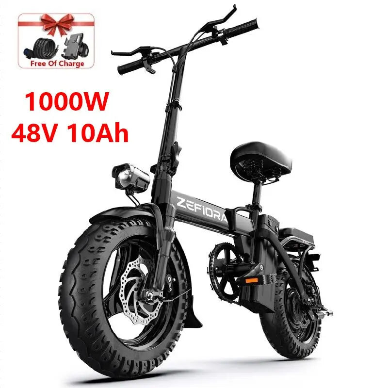 1000w 2000w Adult Electric Bike,30miles 48v Aluminum Alloy 14 Inch Ebike,for Both Men Women In Cities Cycling Electric Bicycle