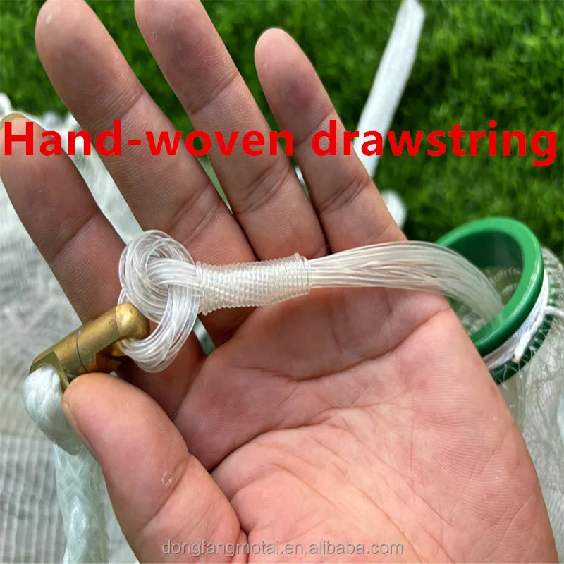 Heavy Duty 3/16 "Mesh Nylon Par Monofilament Cast Net Double Knot Bait Hand Throwing Fishing Cast Net Fishing