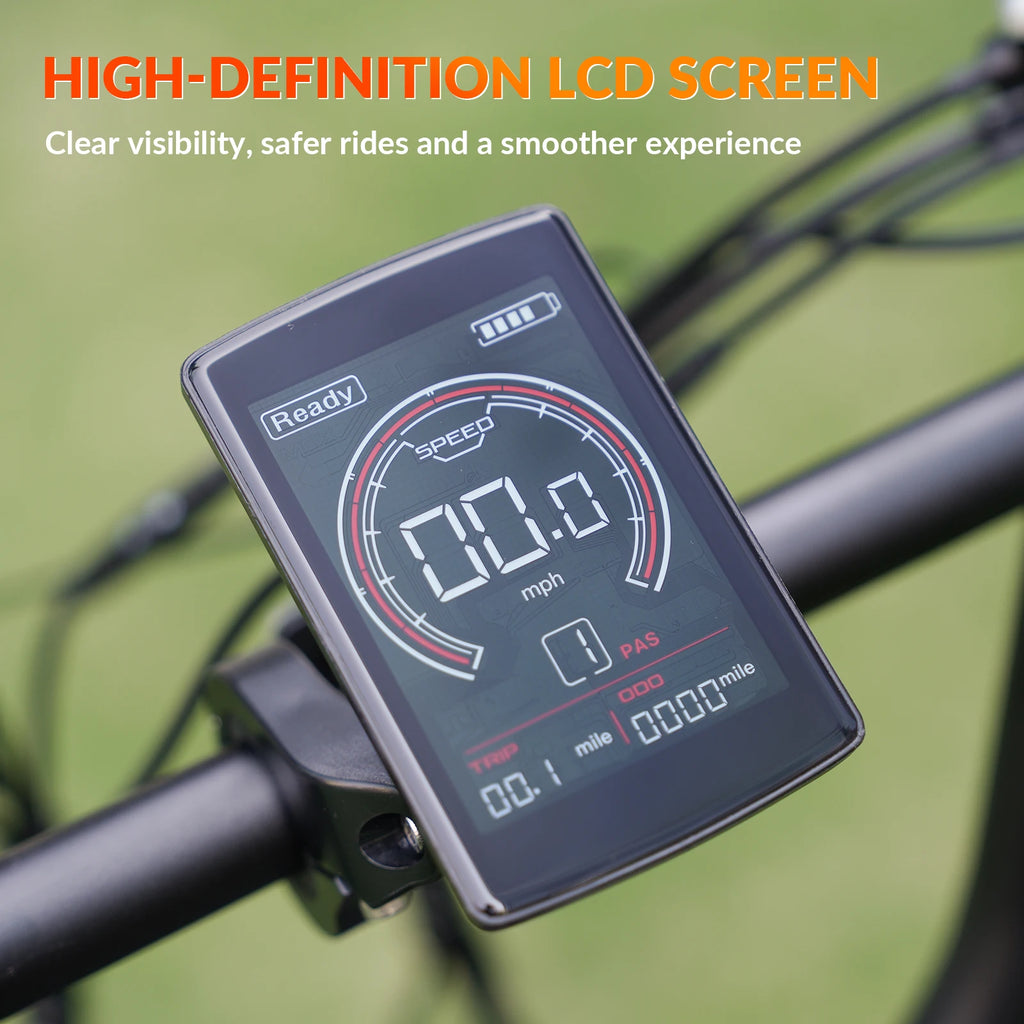 5TH WHEEL Knight Electric Bike for Adults, 1500W Peak Motor, Up to 28MPH, 55-Mile Range, 20” Fat Tire E-Bike, Full Suspension, D