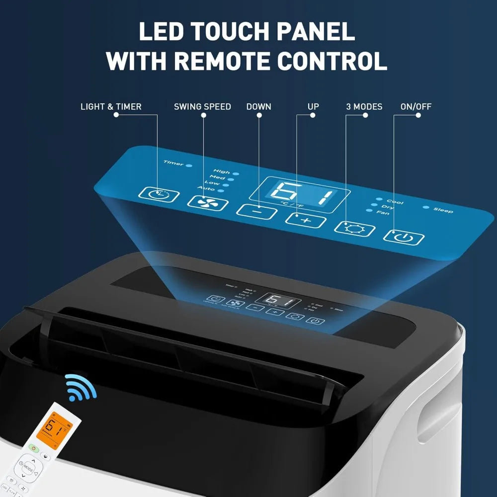 4000 BTU portable air conditioner can cool up to 700 square feet of 3-in-1 energy-saving and portable