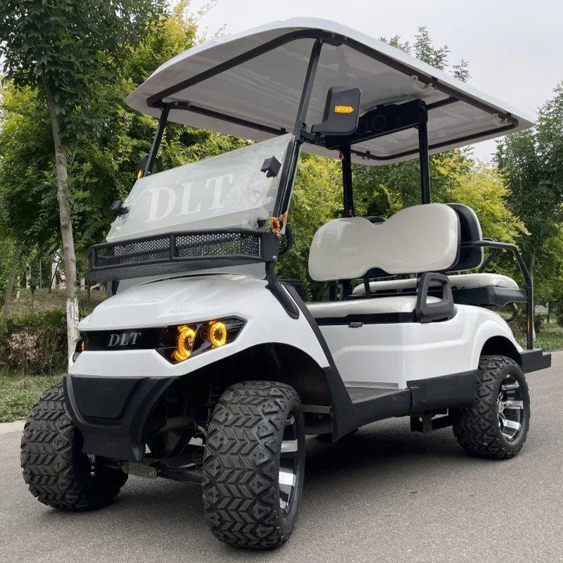 2 4 Seater Low Speed Car 4 Wheel Club Car 4kw Drive Push Type 72v Lithium Battery Electric Street Legal Golf Cart For Sale