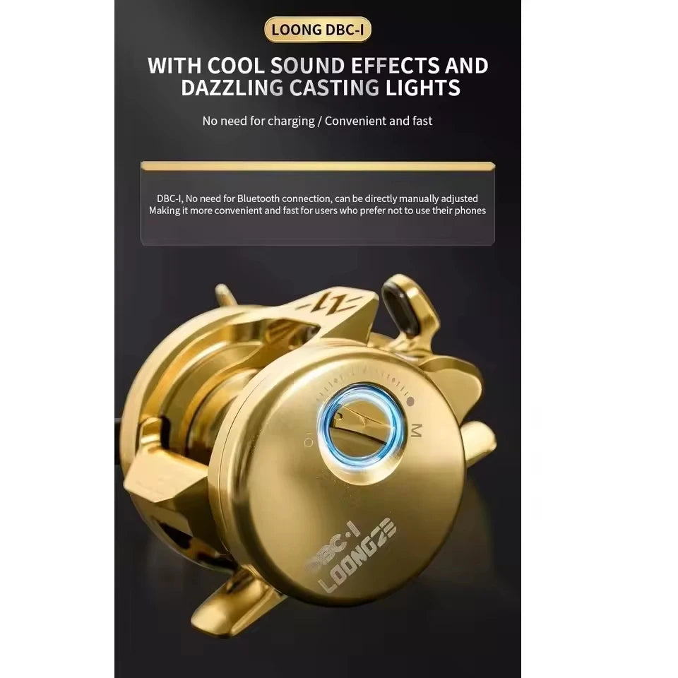 Loongze Airlite BFS Baitcasting Reel All Metal Electromagnetic Brake Bait Finesse Fishing B50/100/200DBC-I Lightweight Bass