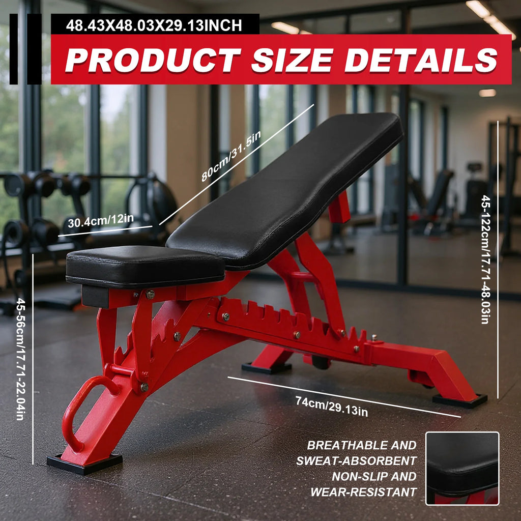 Strength Training Bench Adjustable Exercise Bench for Bench Press and Full-Body Workouts