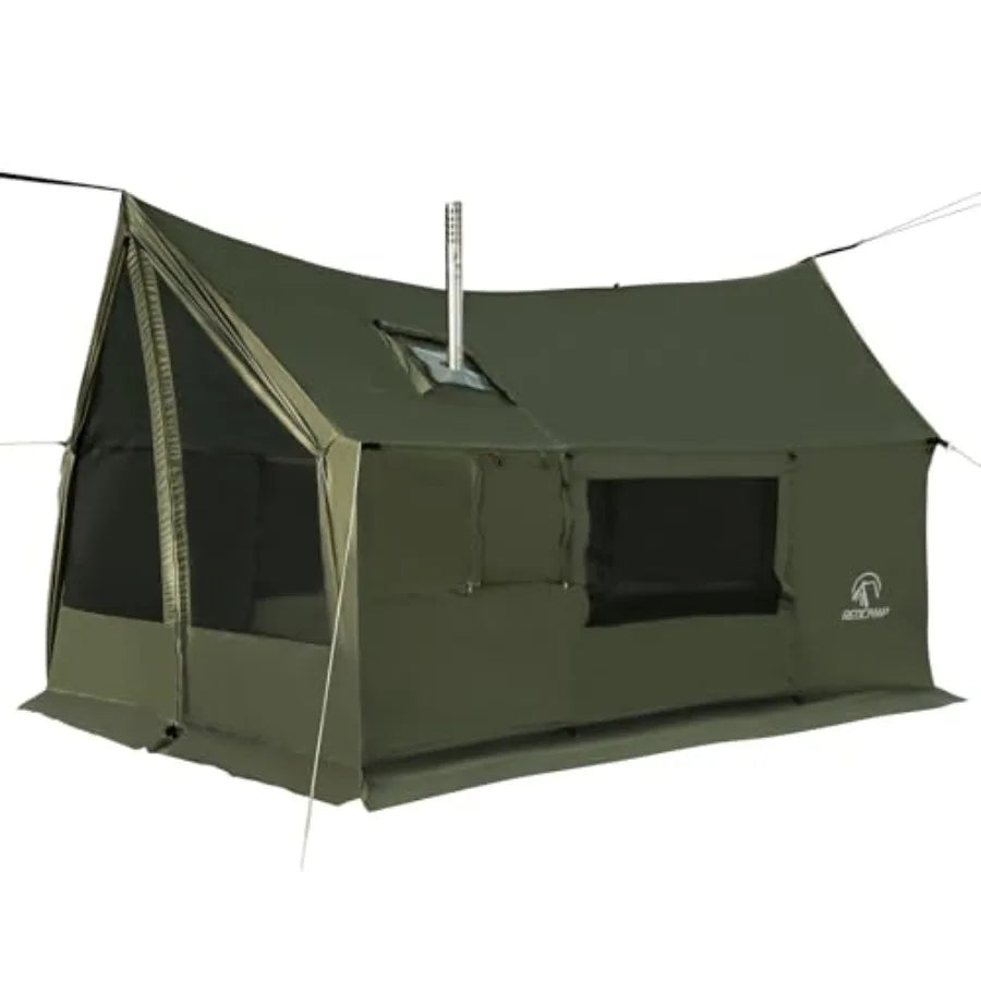 Large Hammock Hot Tent with Stove Jack Waterproof and Windproof Winter Wall Tent with Snow Skirt Ultralight 4 Season Tents for