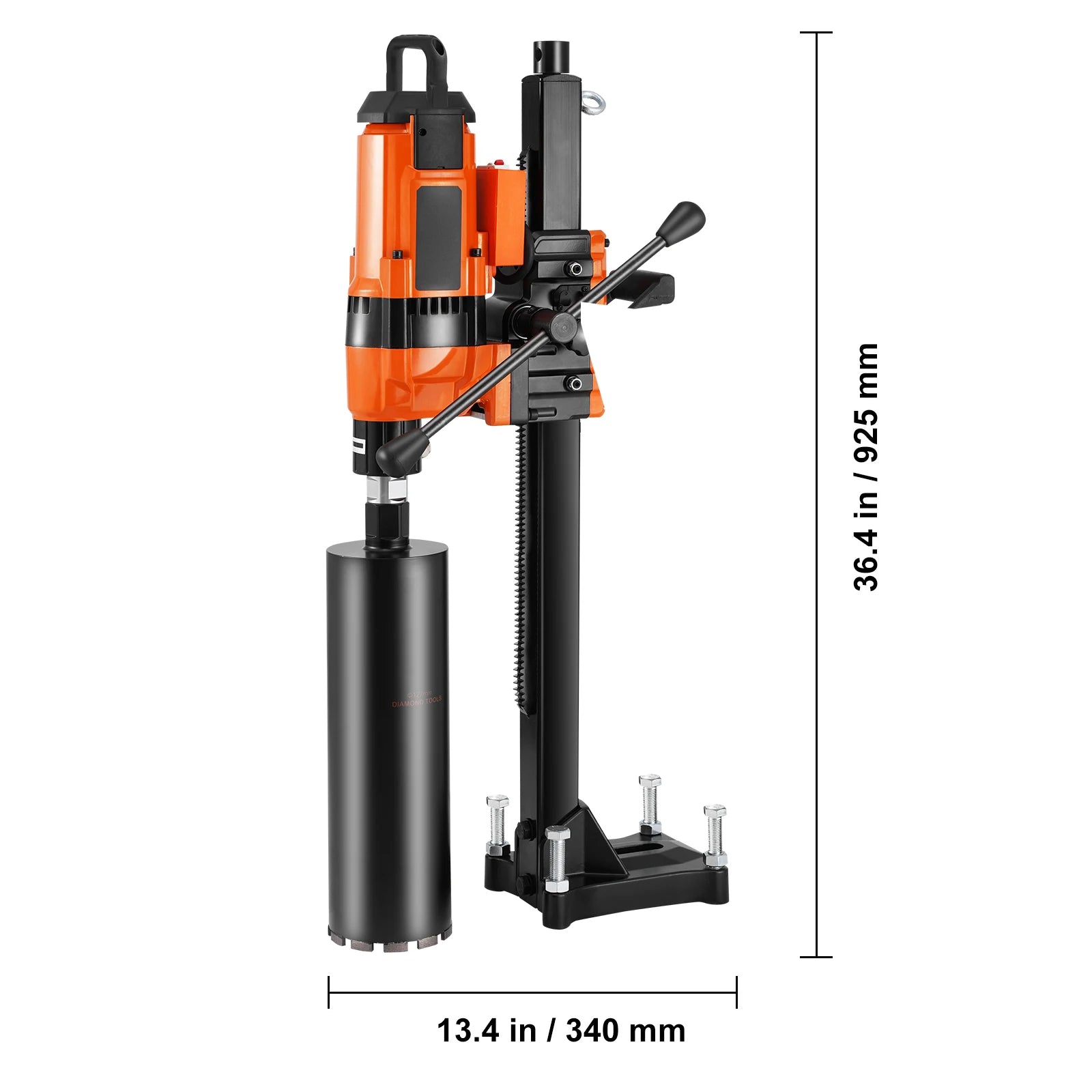 SucceBuy 3000W/3200W Core Drill Machine Drilling Diameter Diamond Stand Core Drill Rig Rugged Concrete Core Drill Wet Dry Use