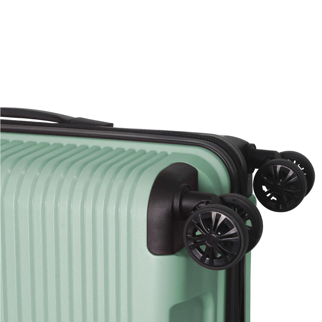 3 Piece Luggage Set Hardshell Spinner Suitcase TSA Lock Lightweight 20 24 28 Inch Green for Travel Business Trip with 360 Wheels