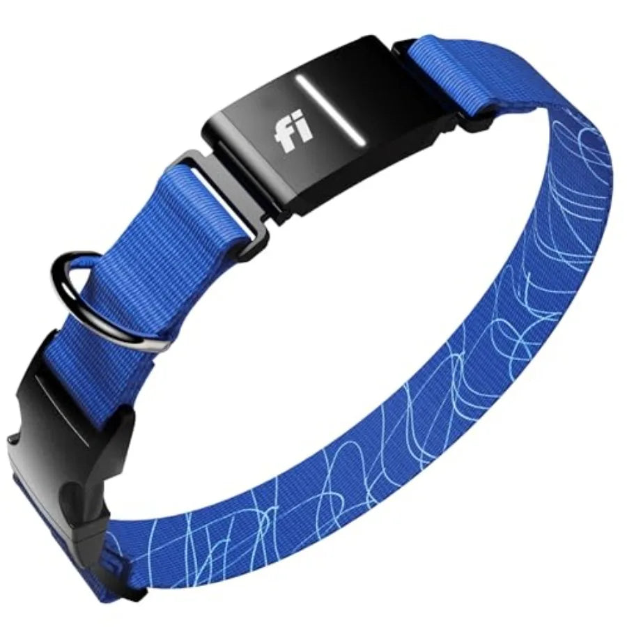 Smart Dog Tracker Collar for Small Dogs with GPS Health Monitoring Waterproof Blue Collar with 12-Month Membership Escape Alert