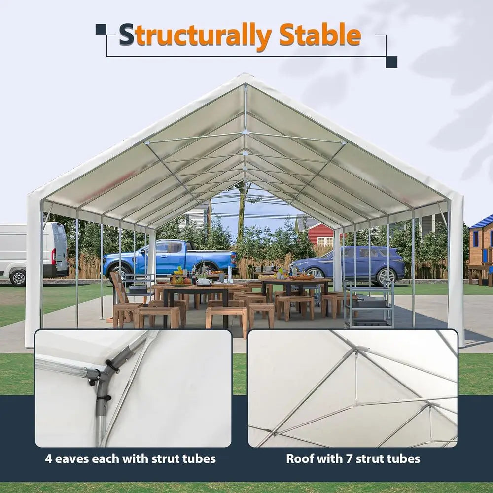 Durable 20x40ft Outdoor Wedding Tent with Removable Walls for Events and Storage Bag