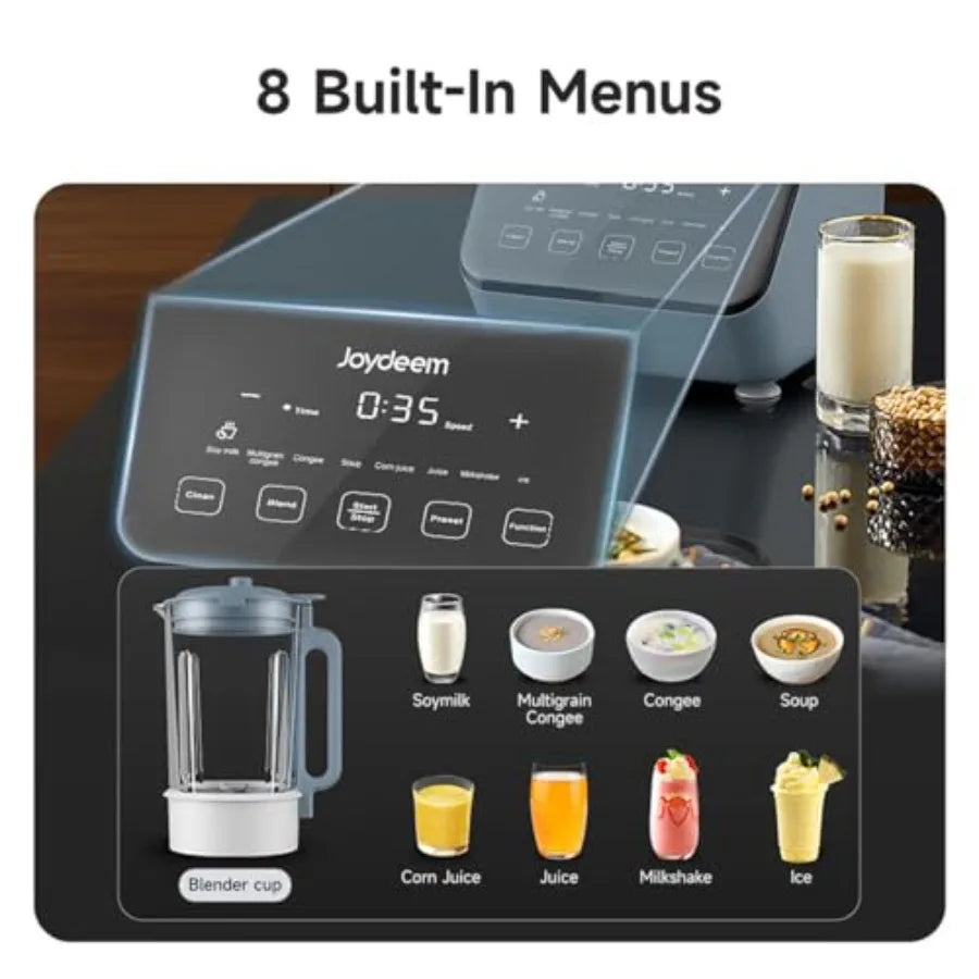 Soymilk Maker Machine with Soundproof Shield Hot and Cold Blender for Soymilk Juice Milkshake and Soup Low Noise Cooking Blende