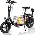 500W Peak Motor Adult Electric Scooter 25 Miles 20 MPH 14 Inch Escooter Dual Disc Brakes Dual Suspension with Big Storage Basket