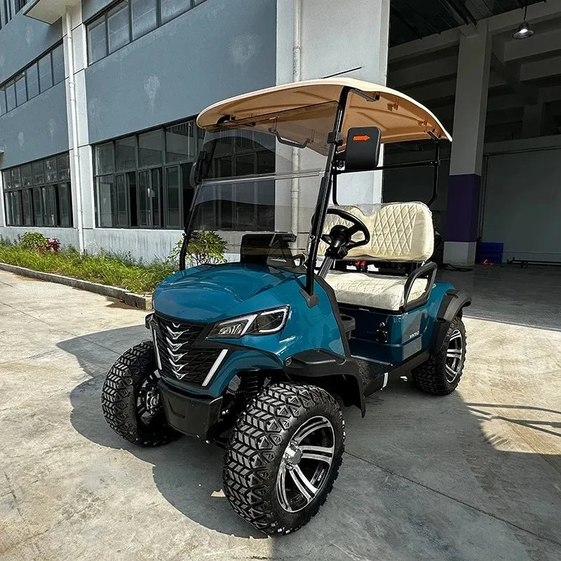New 4 Seats China Factory Custom Club Hunting Car Battery Operated Golf Carts Carbon Fiber Dashboard Electric Golf Buggy