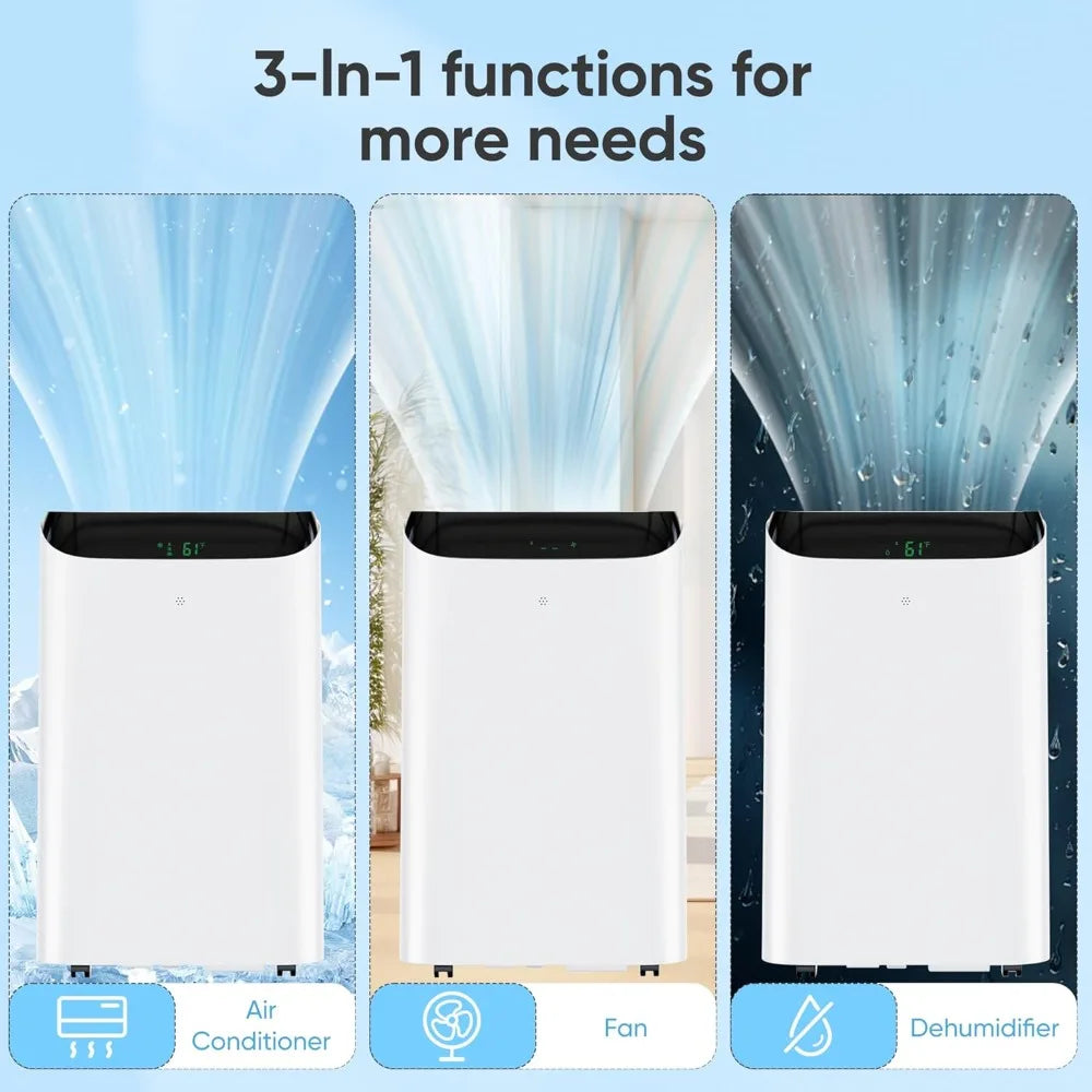 4000 BTU portable air conditioner can cool up to 700 square feet of 3-in-1 energy-saving and portable