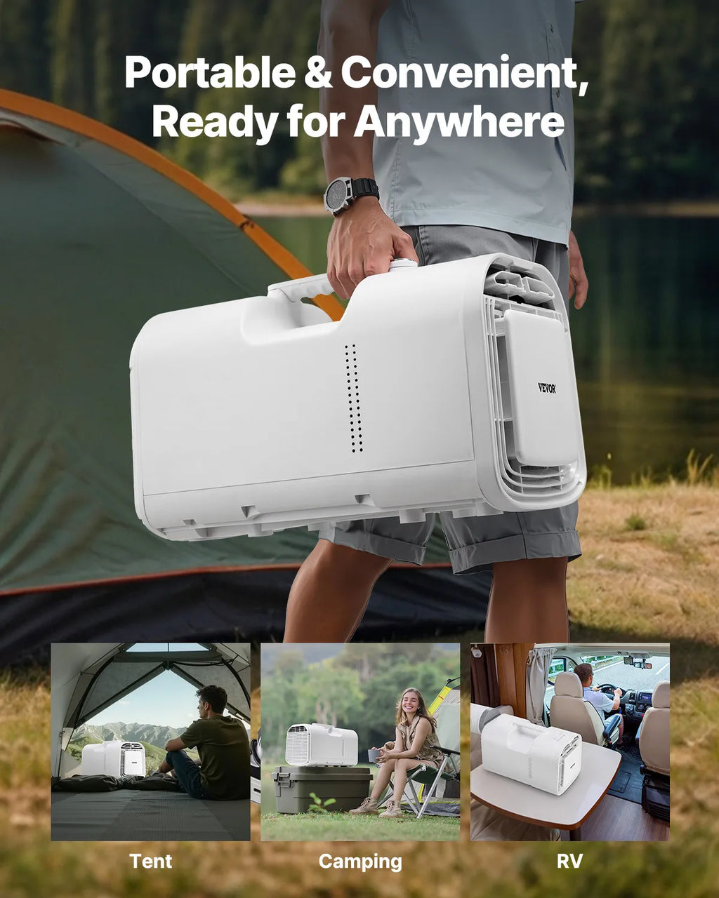 Portable Air Conditioner 4250 BTU Tent Air Conditioning Outdoor Camping