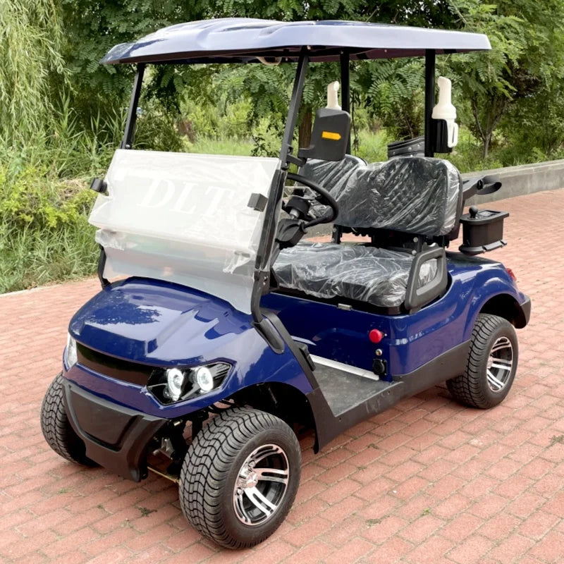 2 4 Seater Low Speed Car 4 Wheel Club Car 4kw Drive Push Type 72v Lithium Battery Electric Street Legal Golf Cart For Sale