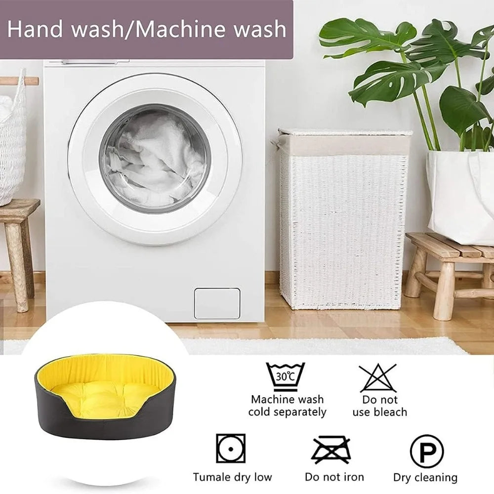 Washable Soft Warm Breathable Dog and Cat Bed - Thickened Non-Slip Pet Sleeping Sofa for Small to Large Dogs and Cats