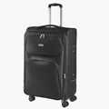 28Inch Lightweight Softside Luggage, Full-Lined 230D Interior, Smooth Glide Spinners, Auto-Expansion, Black
