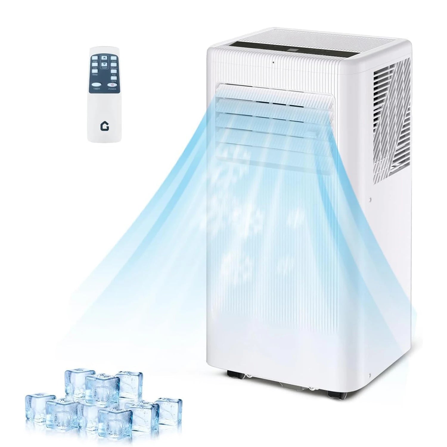 Portable Air Conditioner, 10000 BTU Standing Cooling Remote AC Unit Sets with Dehumidifier Fan Functions, Cools Up to 560 Sq. Ft