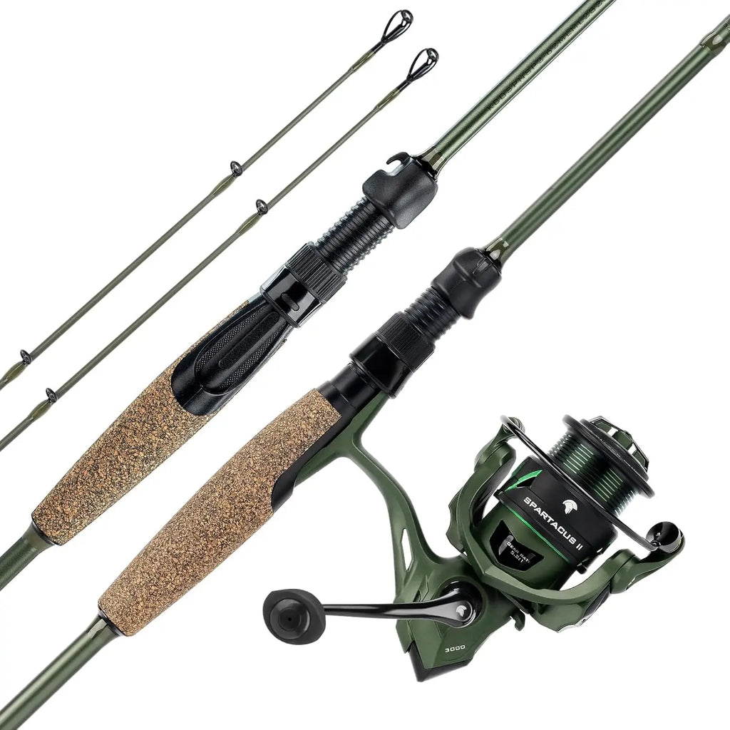 Twin-Tip Fishing Rod and Reel Combo, Spinning & Casting Setup with Graphite Blanks and Extra Tip