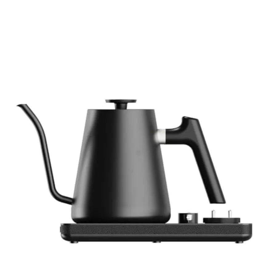 DJ Electric Gooseneck Kettle for Pour Over Coffee and Tea with Turntable Design Quick Heating and Temperature Control Black Sta
