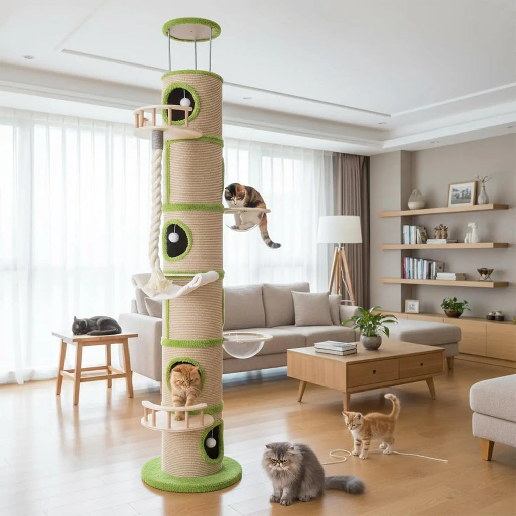 Forest Large Cat Tree with Sisal Scratching Pad Modern Cat Tower Super Large Cat Tree Tower for Indoor Cats Adults, Customized