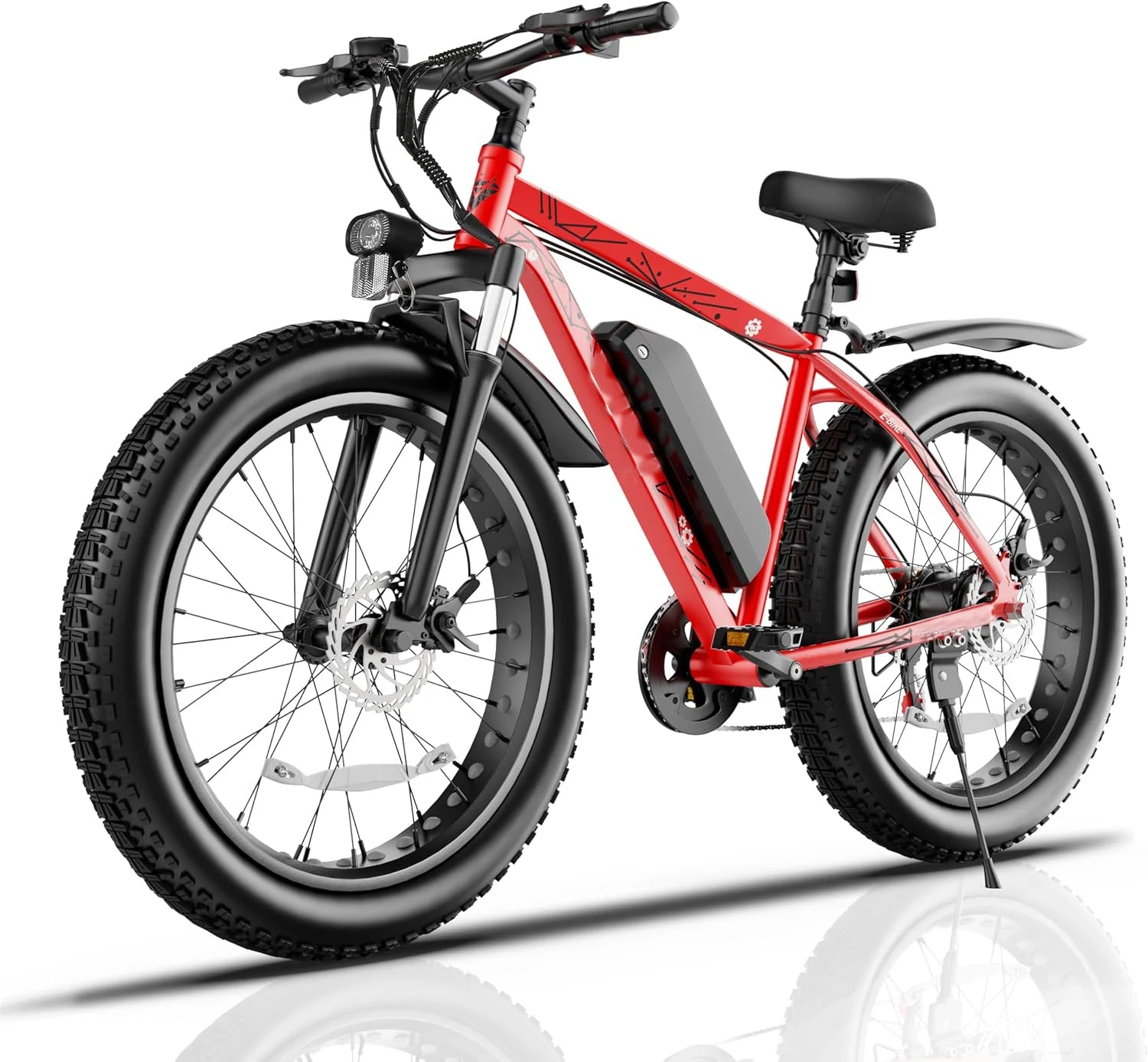 Vivi F26FUL 26" x 4.0 Fat Tire Electric Bike with 500W Motor, 48V 13Ah Removable Battery, 7 Speed, 25MPH, Cruise Control