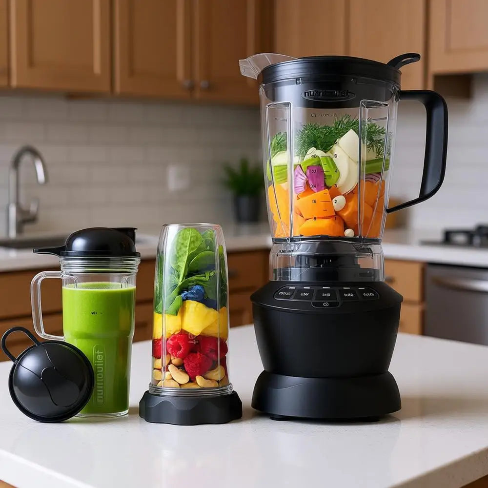 1200W Matte Black Blender Combo