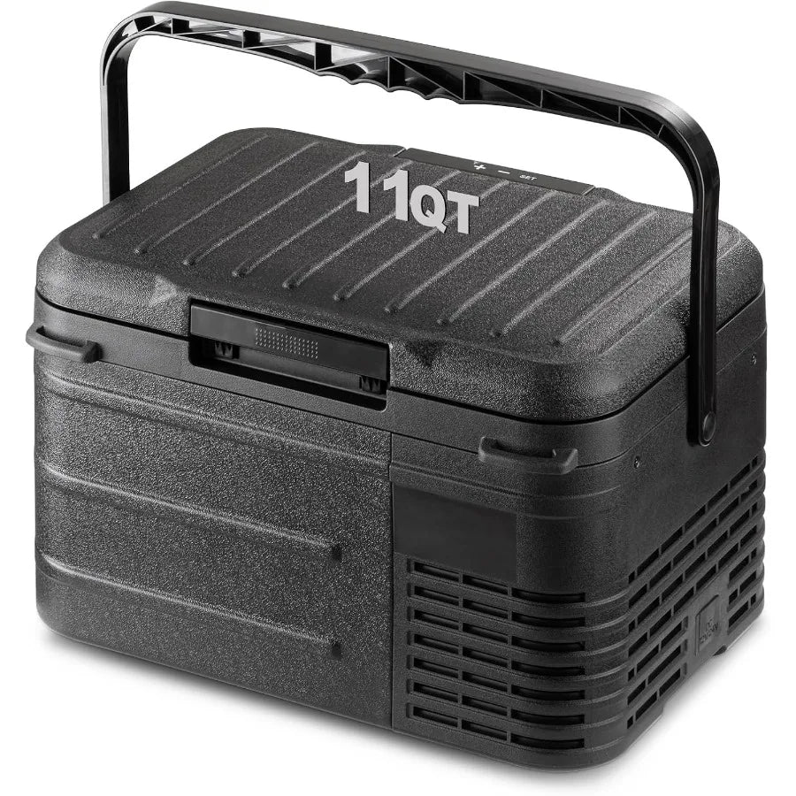 12 Volt Refrigerator 11QT 10L Compressor Electric Cooler Car Fridge -468 Portable Refrigerator 12V/24V DC 110-240V AC Compact F