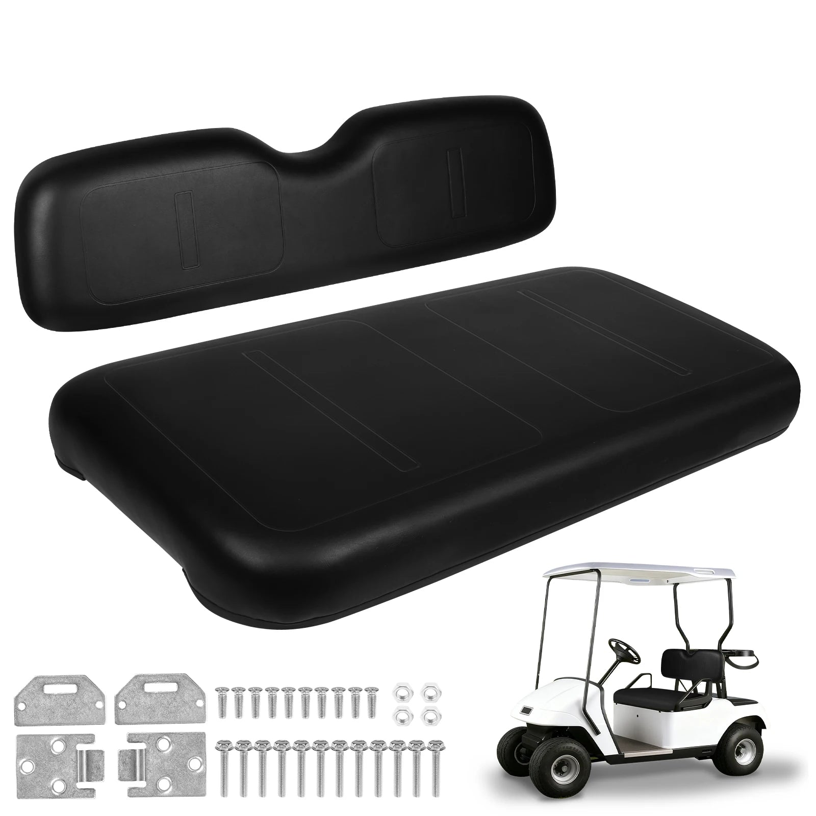 Golf Cart Front Seat Bottom & Backrest Assembly Front Seat Soft Comfortable Cushion Replacement for EZGO Medalist TXT 94-13