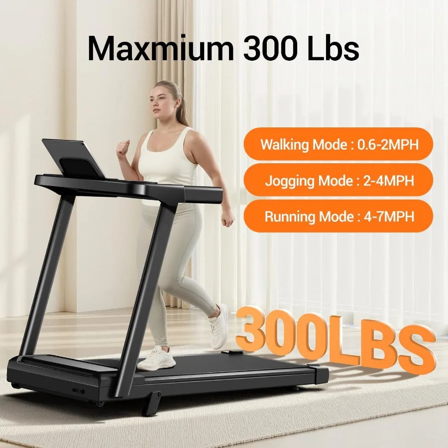 12 Incline Treadmill with Handle 3-in-1 Portable Treadmills for Home and Office Foldable Treadmills with 300 Lbs Weight Capacit