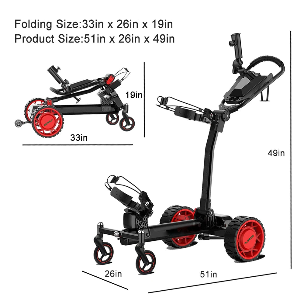 ESWING US Warehouse 500W Electric Golf Cart Remote Control Golf Push Trolley Folding Electric Golf Caddy