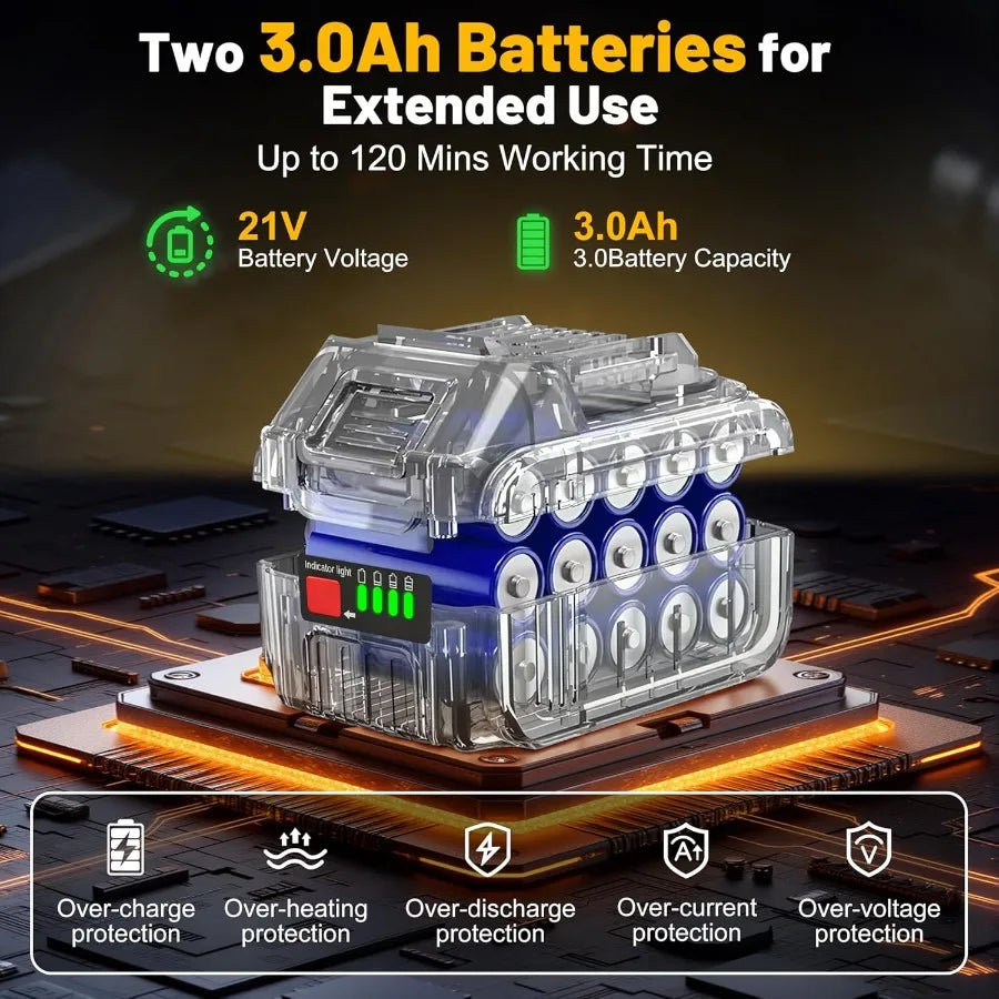 8 Inch and 10 Inch Electric Pole Saws for Tree Trimming and Outdoor Maintenance Cordless Battery Powered 4-IN-1 Chainsaw with A