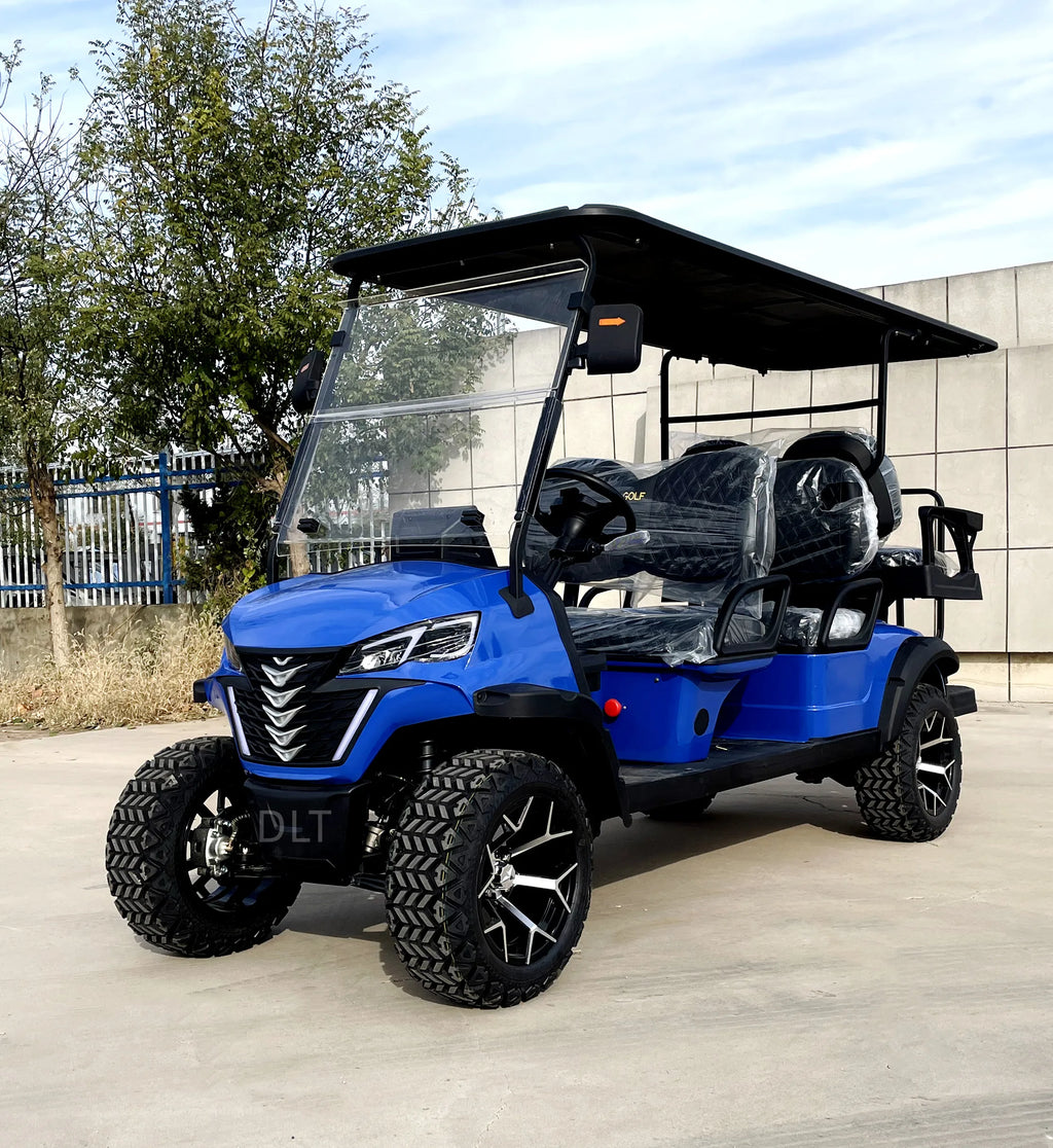 New 4 Seats China Factory Custom Club Hunting Car Battery Operated Golf Carts Carbon Fiber Dashboard Electric Golf Buggy