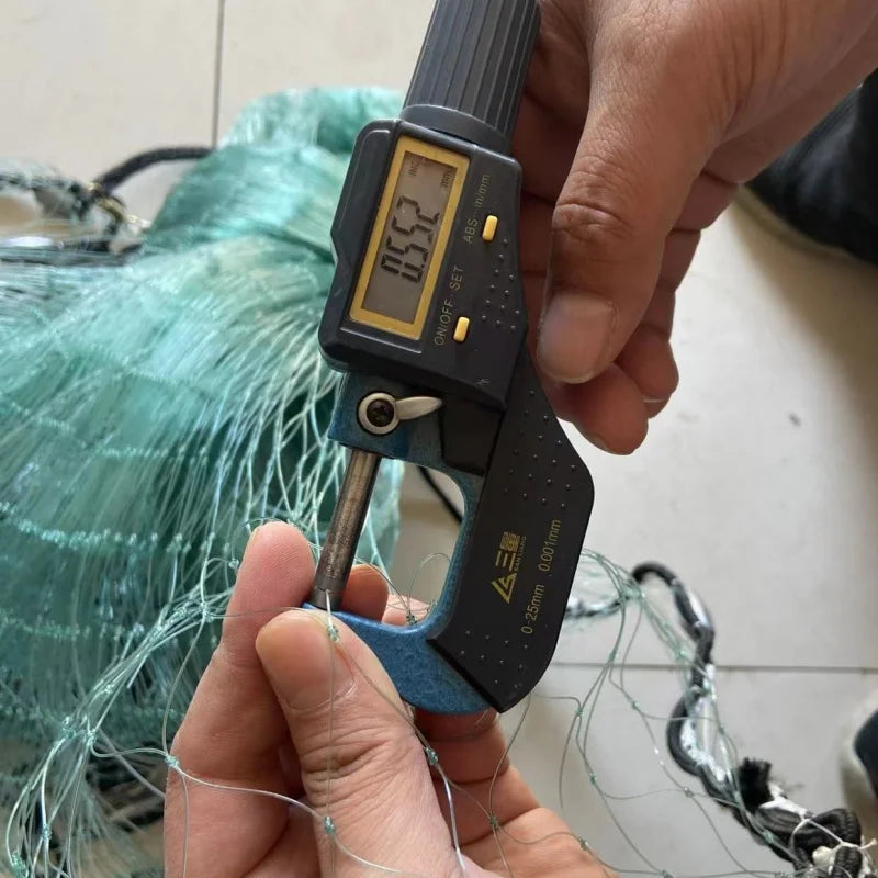 3pcs 12ft Dark Green Nylon Cast Fishing Net Hand-Crafted Artifact with Double Knots